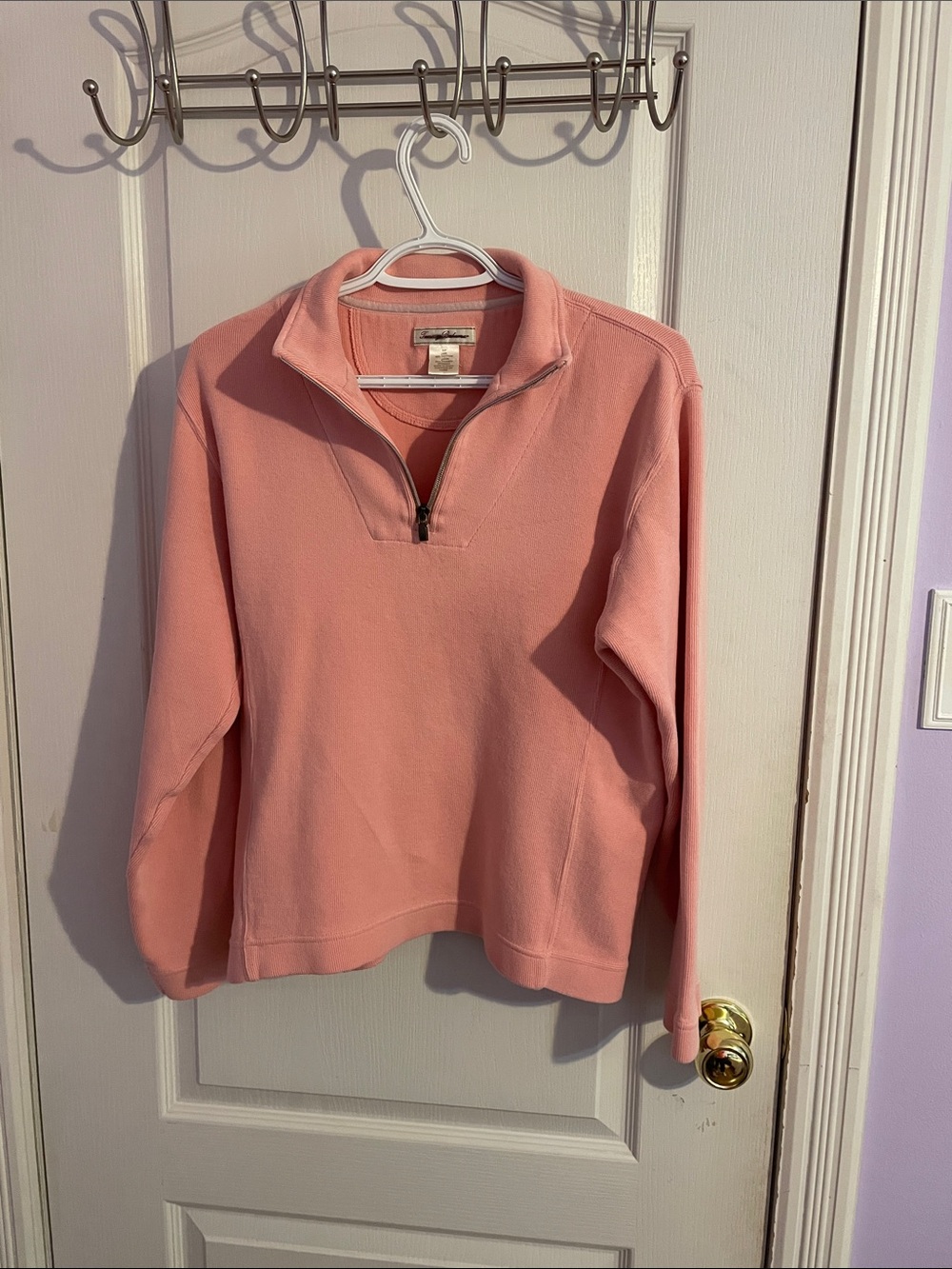 Tommy Bahama Peach Half-Zip Pullover Sweatshirt